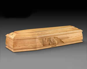 Cofano funebre in legno massello Crisma Maddalena