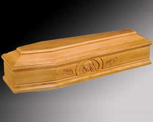 Cofano funebre in legno massello Madonna Ergas